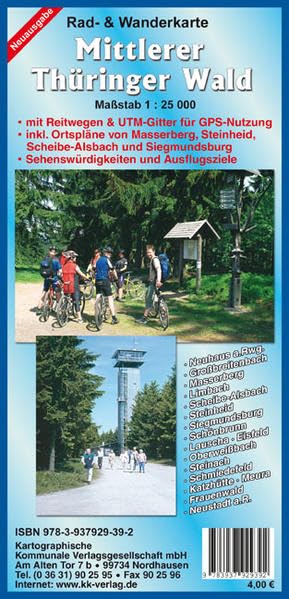 Mittlerer Thüringer Wald: Rad- und Wanderkarte: Mit Reitwegen & UTM-Gitter für GPS-Nutzung. Inkl. Orstpläne von Masserberg, Steinheid, Scheibe-Alsbach ... Sehenswürdigkeiten und Ausflugsziele Leisure, Home & Garden