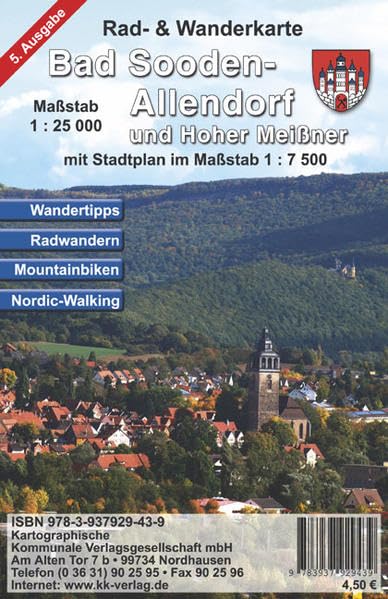 Bad Sooden-Allendorf und Hoher Meißner 1 : 25 000: Rad- und Wanderkarte mit Stadtplan mit Stadtteilen 1 : 7 500 book