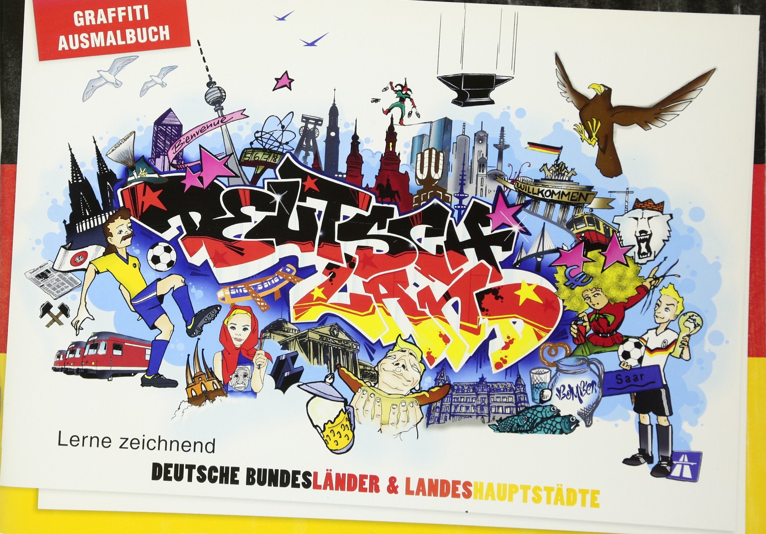 Graffiti Ausmalbuch Deutschland Film, Art & Culture