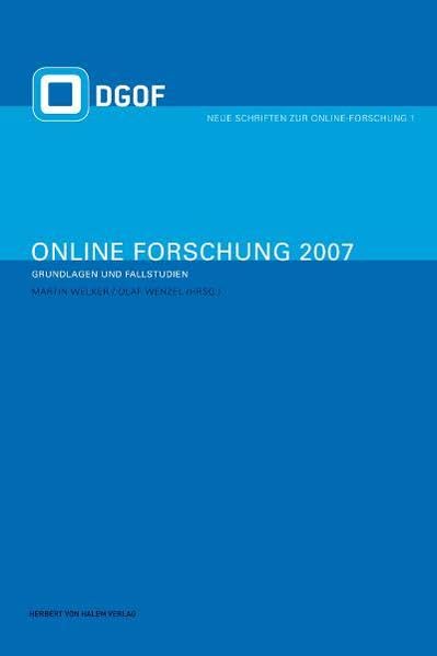 Online-Forschung 2007: Grundlagen und Fallstudien Law