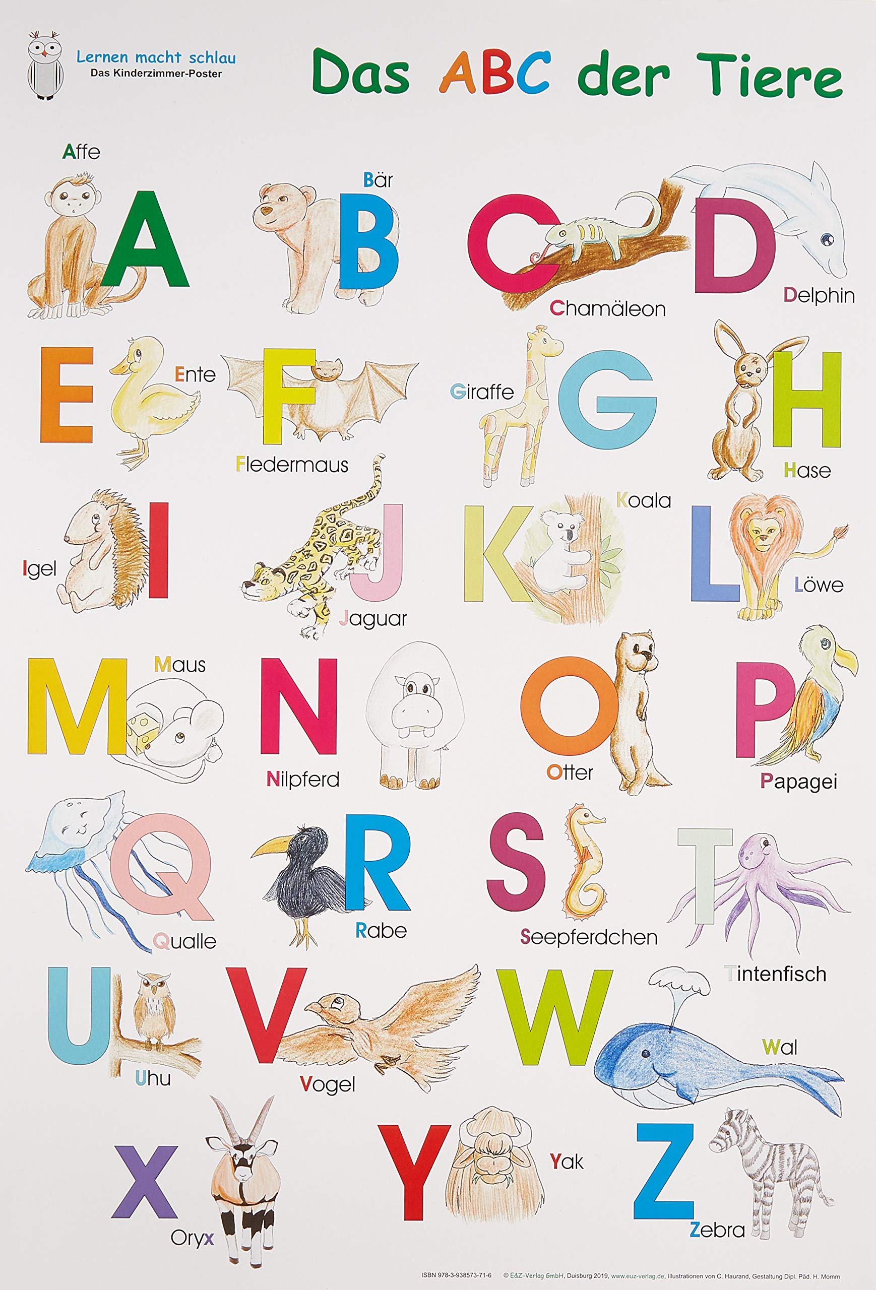 Das ABC der Tiere: ABC-Lernposter, 32 x 46 cm, glänzend, 300g Natural Sciences