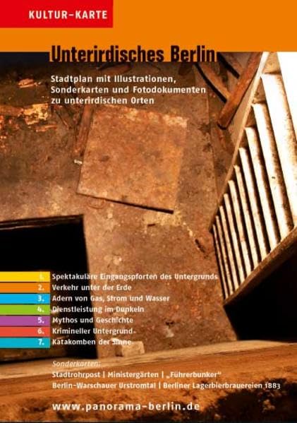 Unterirdisches Berlin: Stadtplan mit Illustrationen, Sonderkarten (Stadtrohrpost, Ministergärten, Berliner Lagerbierbrauereien u.v.m.) und ... Orten. Mit ausführlichem Begleitheft Leisure, Home & Garden