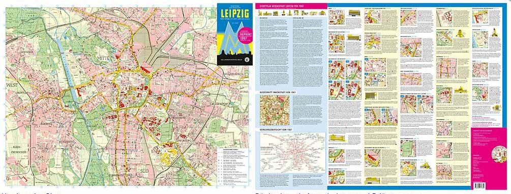 Reprint Stadtplan Leipzig 1967, vergrößert und kommentiert Maps & Plans