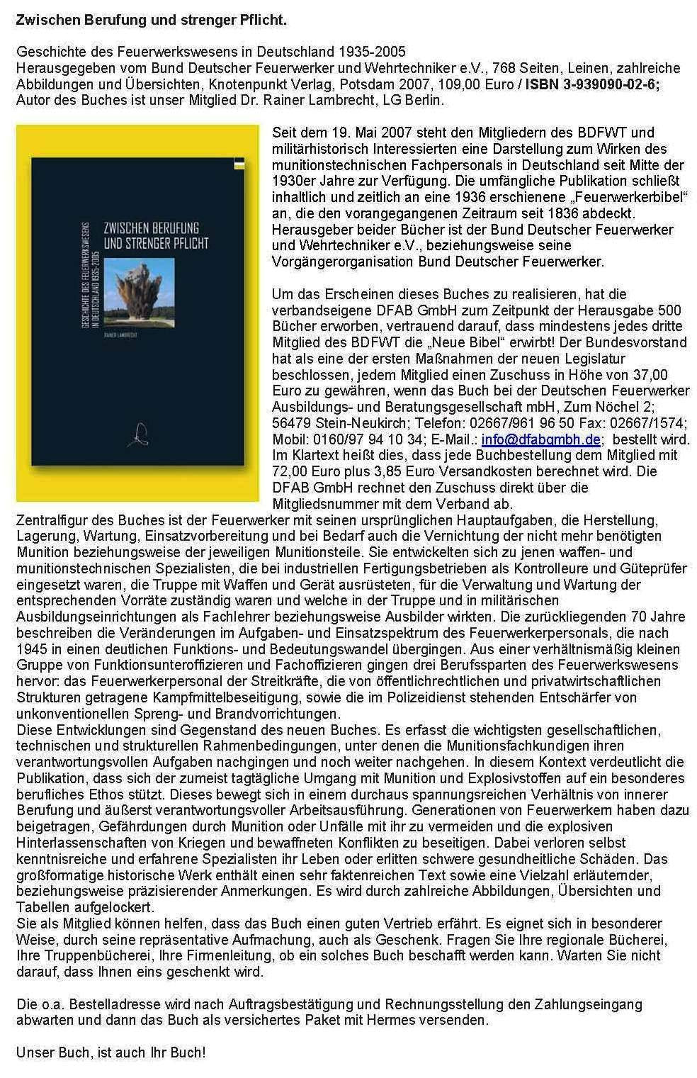 Zwischen Berufung und strenger Pflicht: Geschichte des Feuerwerkswesens in Deutschland 1935-2005 Politics & History