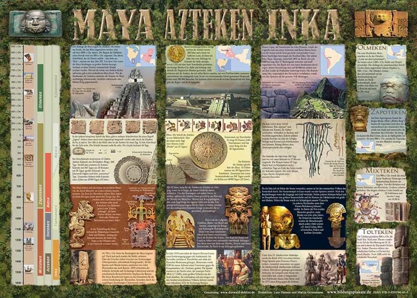 Maya, Azteken und Inka (Bildungsposter 70x50cm) Books