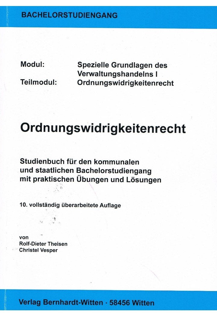 Ordnungswidrigkeitenrecht: (keine Auslieferung über den Buchhandel) Law