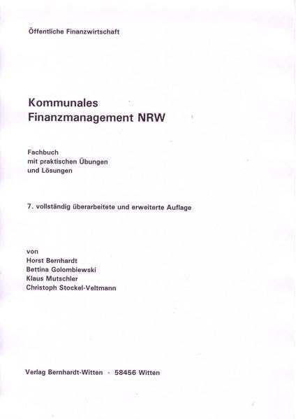 Kommunales Finanzmanagement NRW: (keine Auslieferung über den Buchhandel) Law