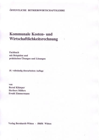 Kommunale Kosten- und Wirtschaftlichkeitsrechnung: (Keine Auslieferung über den Buchhandel) Law