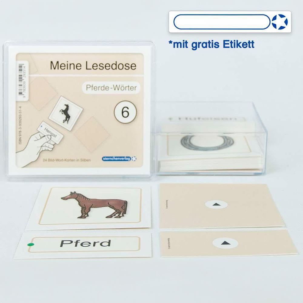 Meine Lesedose 6 - Pferde-Wörter - Jetzt neu mit Etikett zum Beschriften book