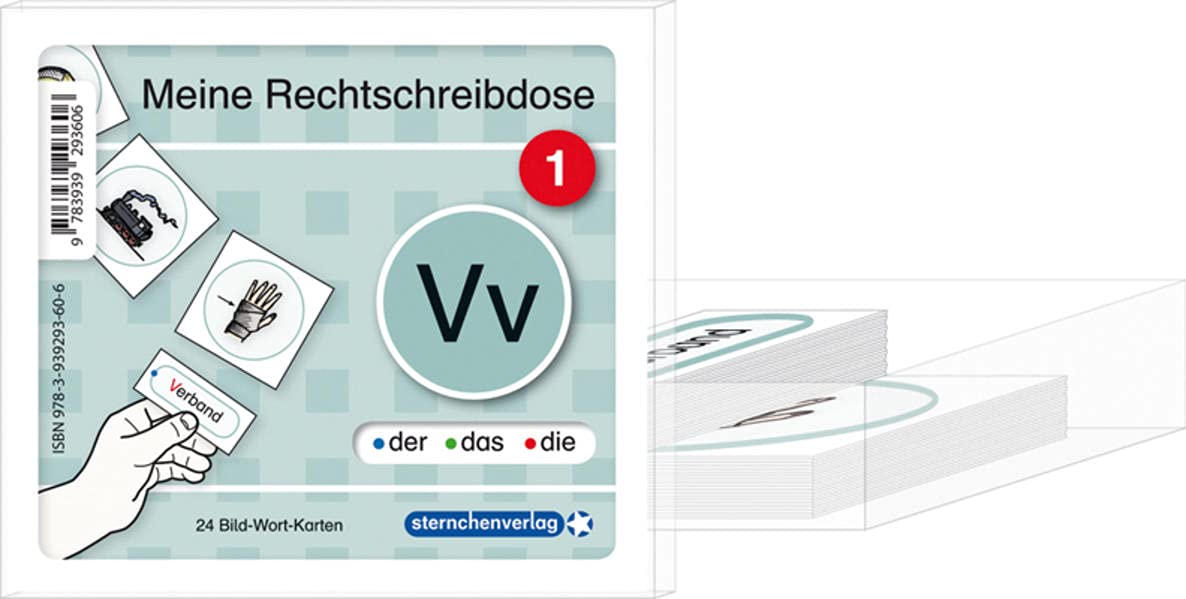 Meine Rechtschreibdose 1 V/v-Wörter - Jetzt neu mit Etikett zum Beschriften book