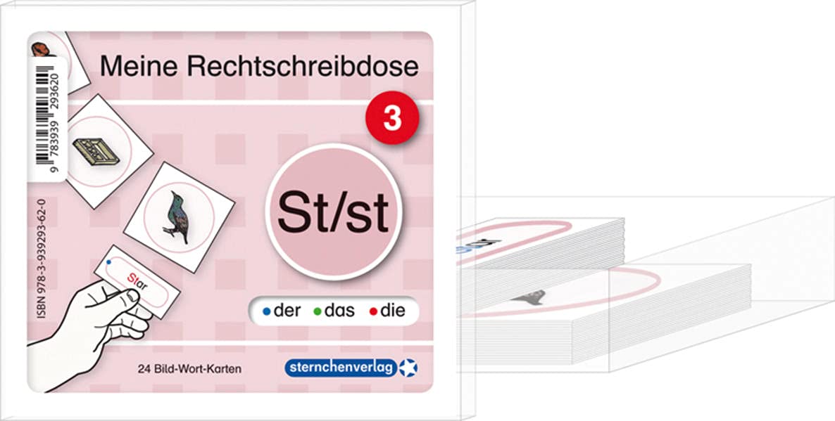 Meine Rechtschreibdose 3 St/st-Wörter - Jetzt neu mit Etikett zum Beschriften Education & Training
