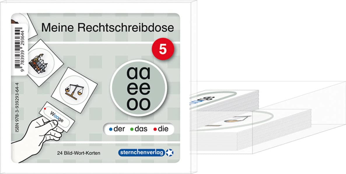 Meine Rechtschreibdose 5 aa/ee/oo-Wörter - Jetzt neu mit Etikett zum Beschriften Education & Training