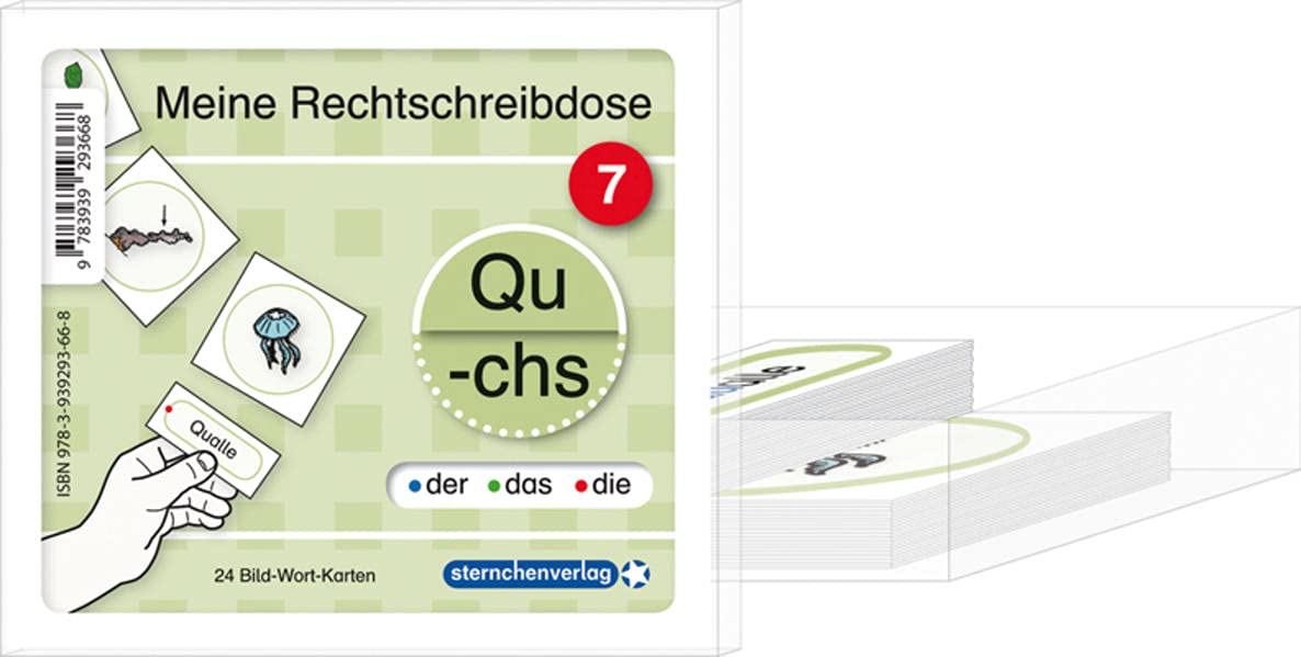 Meine Rechtschreibdose 7 Qu/-ch-Wörter - Jetzt neu mit Etikett zum Beschriften Education & Training