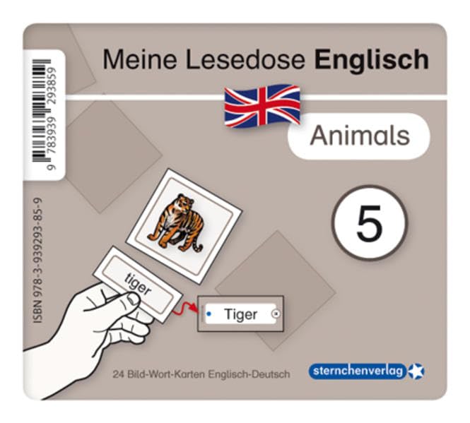 Meine Lesedose Englisch 5 - Animals - Grundwortschatz Deutsch - Englisch - DaZ - Jetzt neu mit Etikett zum Beschriften book