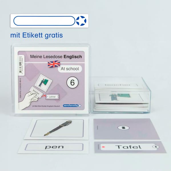 Meine Lesedose Englisch 6 - At school - Grundwortschatz Deutsch - Englisch - DaZ - Jetzt neu mit Etikett zum Beschriften book