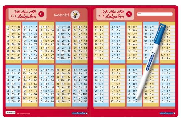 Ich übe alle 1x1 Aufgaben mit Stift Education & Training