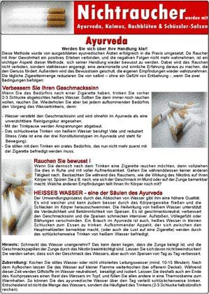 Nichtraucher werden mit Ayurveda, Kalmus, Bachblüten & Schüssler-Salzen /Medical Card Medicine