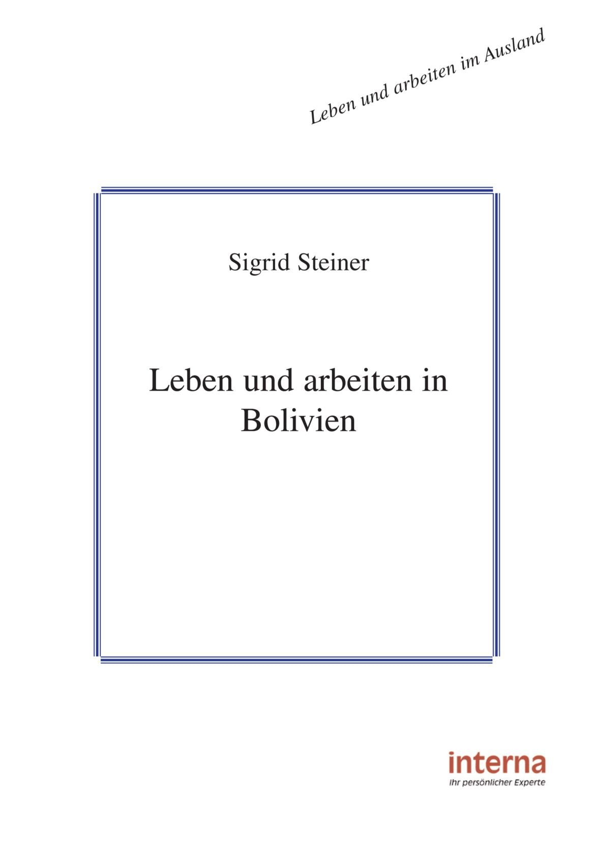 Leben und arbeiten in Bolivien book