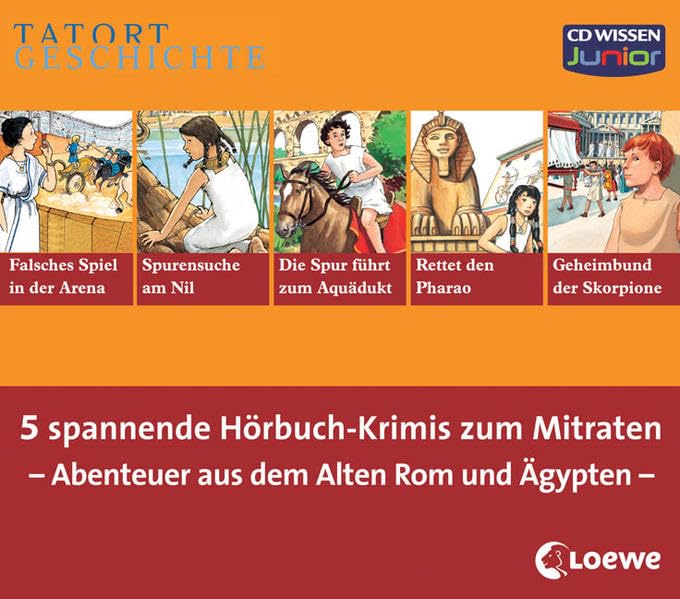 CD WISSEN Junior - TATORT GESCHICHTE - Sammel-Box - Abenteuer aus dem Alten Rom und Ägypten, 10 CDs Politics & History