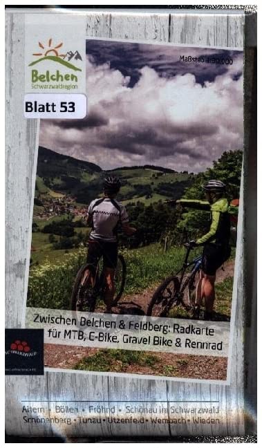 Radkarte Zwischen Belchen und Feldberg: MTB, E-Bike, Gravel Bike & Rennrad Maßstab 1:30000 Leisure, Home & Garden