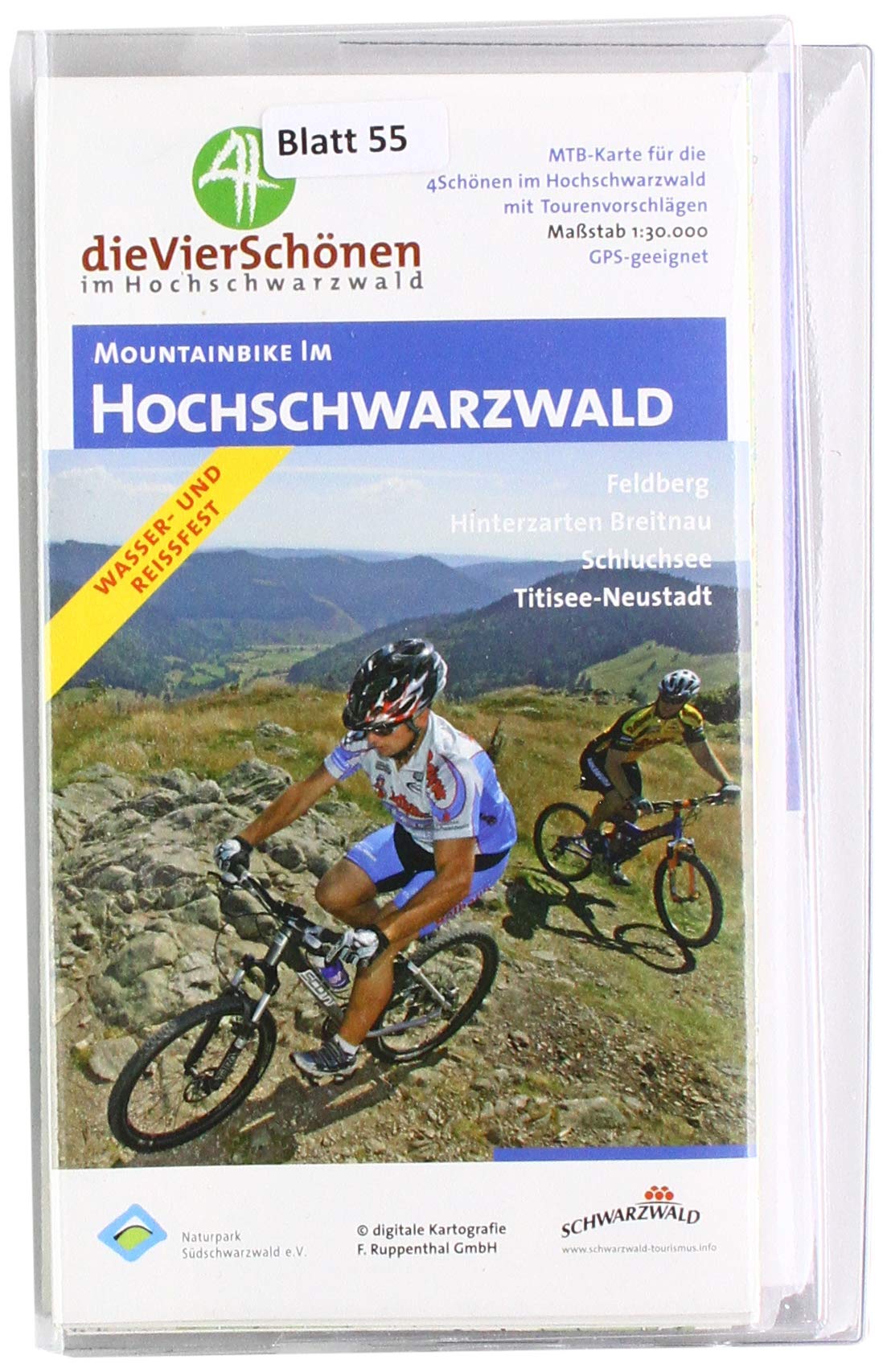 MTB-Karte Hochschwarzwald Die 4 Schönen, Feldberg, Hinterzarten-Breitnau, Schluchsee, Titisee-Neustadt: Maßstab 1:30000, laminiert Leisure, Home & Garden