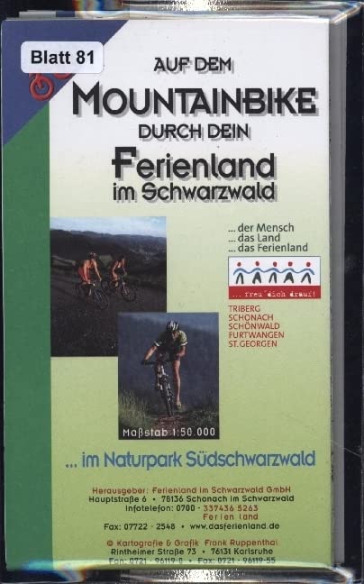 Mountainbike-/Radkarte Hochschwarzwald-Nord: Radkarte. 1:35000 Geology & Geography