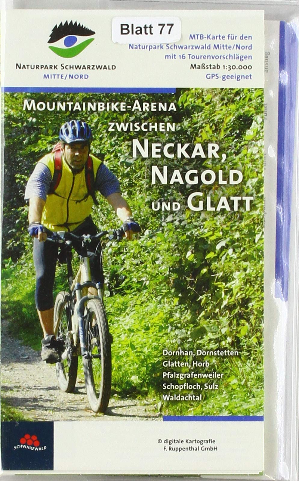 Mountainbike-Arena zwischen Neckar, Nagold und Glatt: MTB-Karte Dornhan, Dornstetten, Glatten, Gorb, Pfalzgrafenweiler, Schopfloch, Sulz, Waldachtal, GPS-geeignet.1: 30000 Geology & Geography