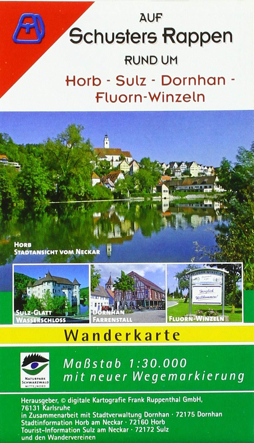 Auf Schusters Rappen rund um Horb - Sulz - Dornhan - Fluorn-Winzlern: Wanderkarte mit neuer Wegemarkierung. 130000 Geology & Geography