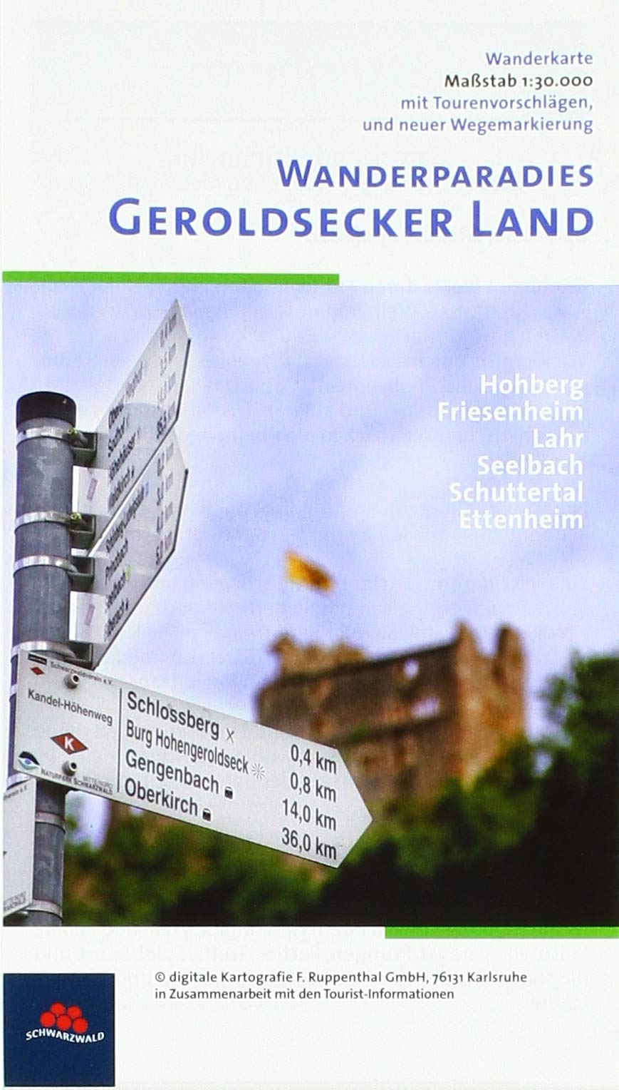 Wanderparadies Geroldsecker Land: Wanderkarte, Hochberg, Friesenheim, Lahr, Seelbach, Schuttertal, Ettenheim. 1:30000 Leisure, Home & Garden