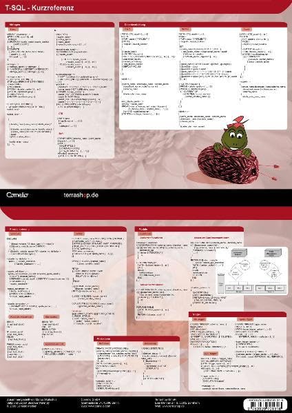 T-SQL Referenz - Befehlskarte (DIN A4, laminiert) Computer Science