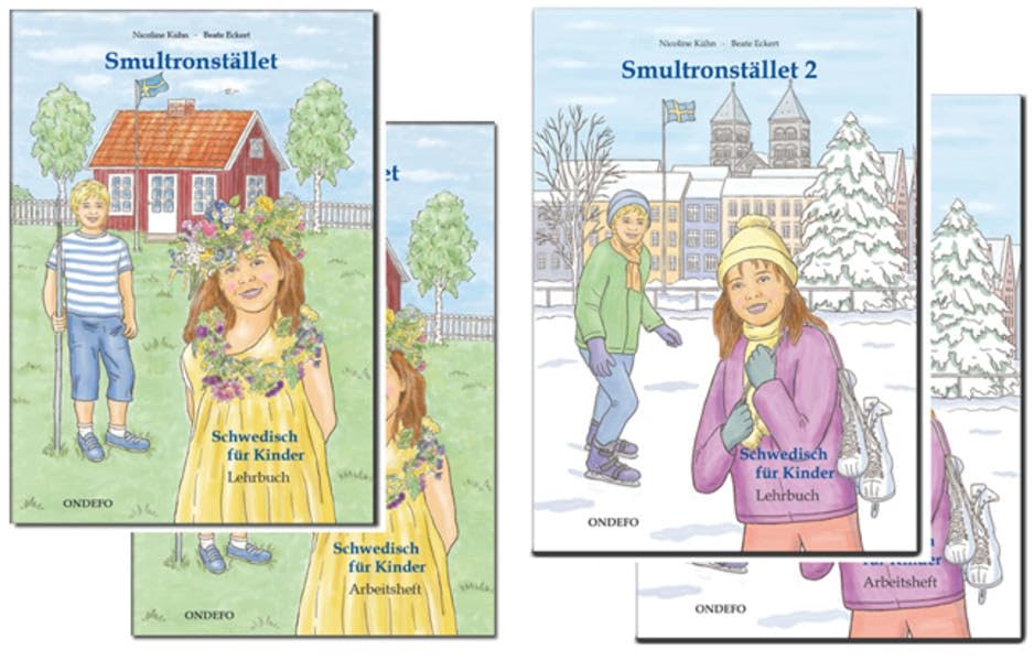 Schwedisch für Kinder - Schwedisch lernen für Groß und Klein: Bestehend aus den Lehr- und Arbeitsbüchern von Smultronstället 1 und 2 Foreign Languages ​​& Dictionaries
