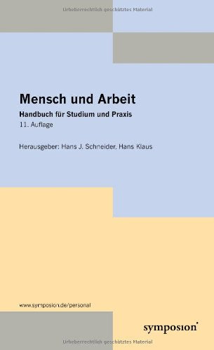 Mensch und Arbeit: Handbuch für Studium und Praxis Law