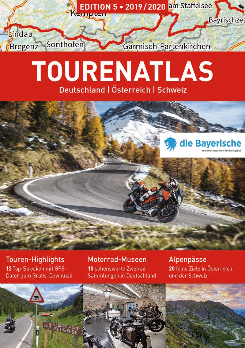 ALPENTOURER TOURENATLAS: Deutschland • Österreich • Schweiz (TOURGUIDE: Motorrad-Reisebücher zu Europas schönsten Zielen) Leisure, Home & Garden