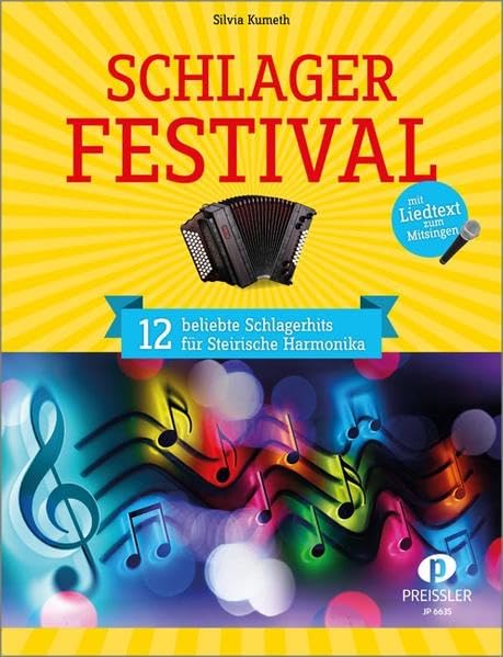 Schlagerfestival: 12 beliebte Schlagerhits für Steirische Harmonika Sheet Music