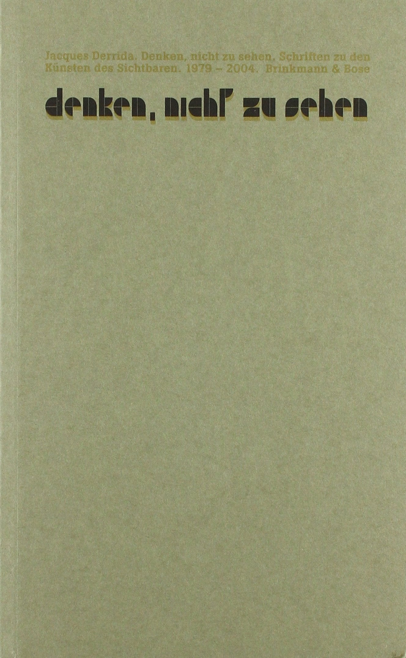 Product Image: Denken, nicht zu sehen