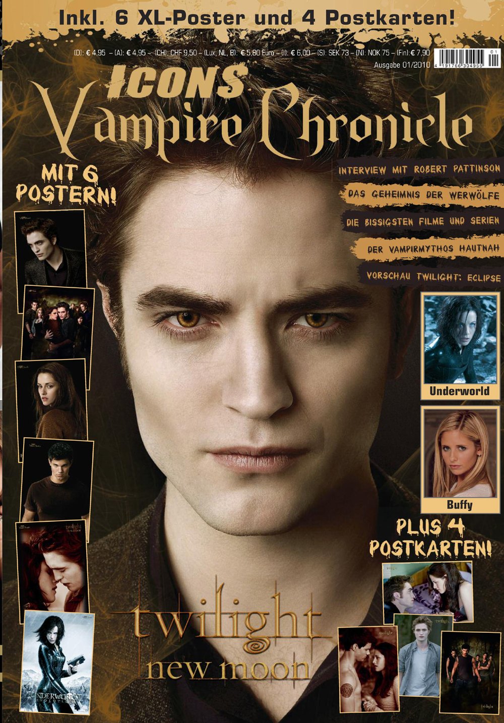 Icons Vampire Chronicles Twilight Limited Edition inkl. XXL/A1 Poster; mit 6 Postern + 4 Postkarten, allen Infos zu "New Moon", Interview mit Robert Pattinson u. v. m. Books