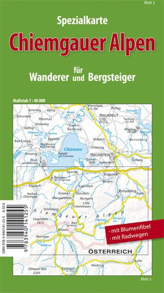 Chiemgauer Alpen 1:40000 - Spezialkarte für Wanderer und Bergsteiger, Blatt 2: Mit Blumenfibel. Mit Radwegen Leisure, Home & Garden