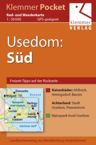 Usedom Süd. Rad- und Wanderkarte 1 : 50 000 Leisure, Home & Garden