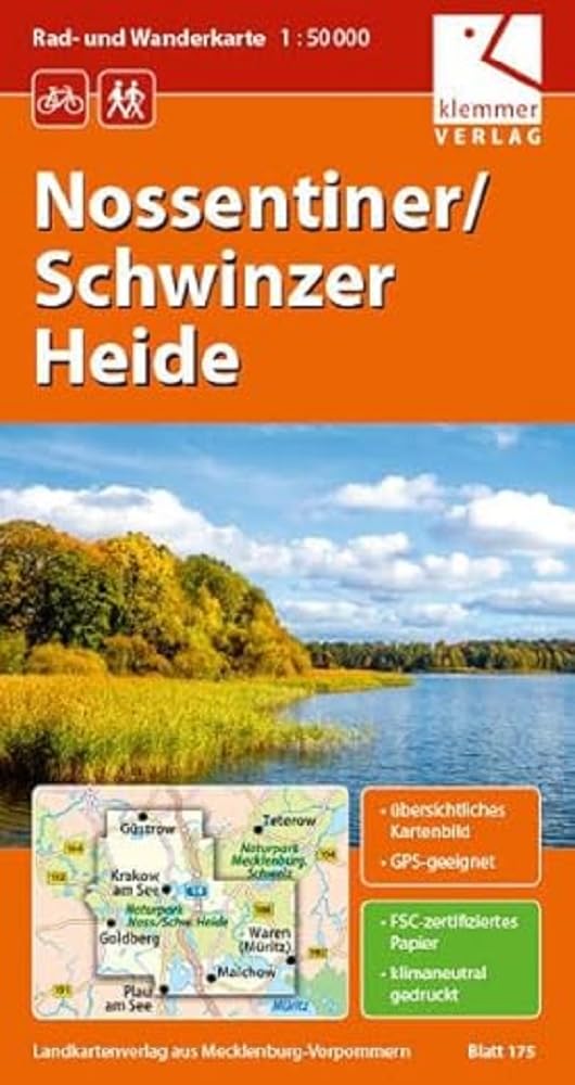 Rad- und Wanderkarte Nossentiner/Schwinzer Heide 1:50.000 Leisure, Home & Garden