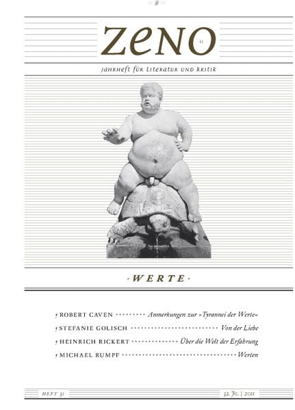 zeno: Jahrheft für Literatur und Kritik. Heft 31/2011: Werte (zeno.: Jahrheft für Literatur und Kritik Jahrheft für Literatur und Kritik) Poetry