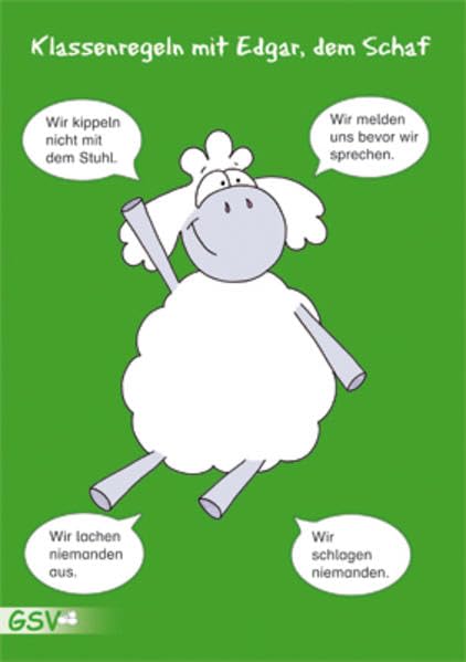 Klassenregeln für die Grundschule mit Edgar, dem Schaf Learning & Reference