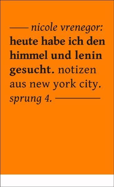 heute habe ich den himmel und lenin gesucht. notizen aus new york city Leisure, Home & Garden