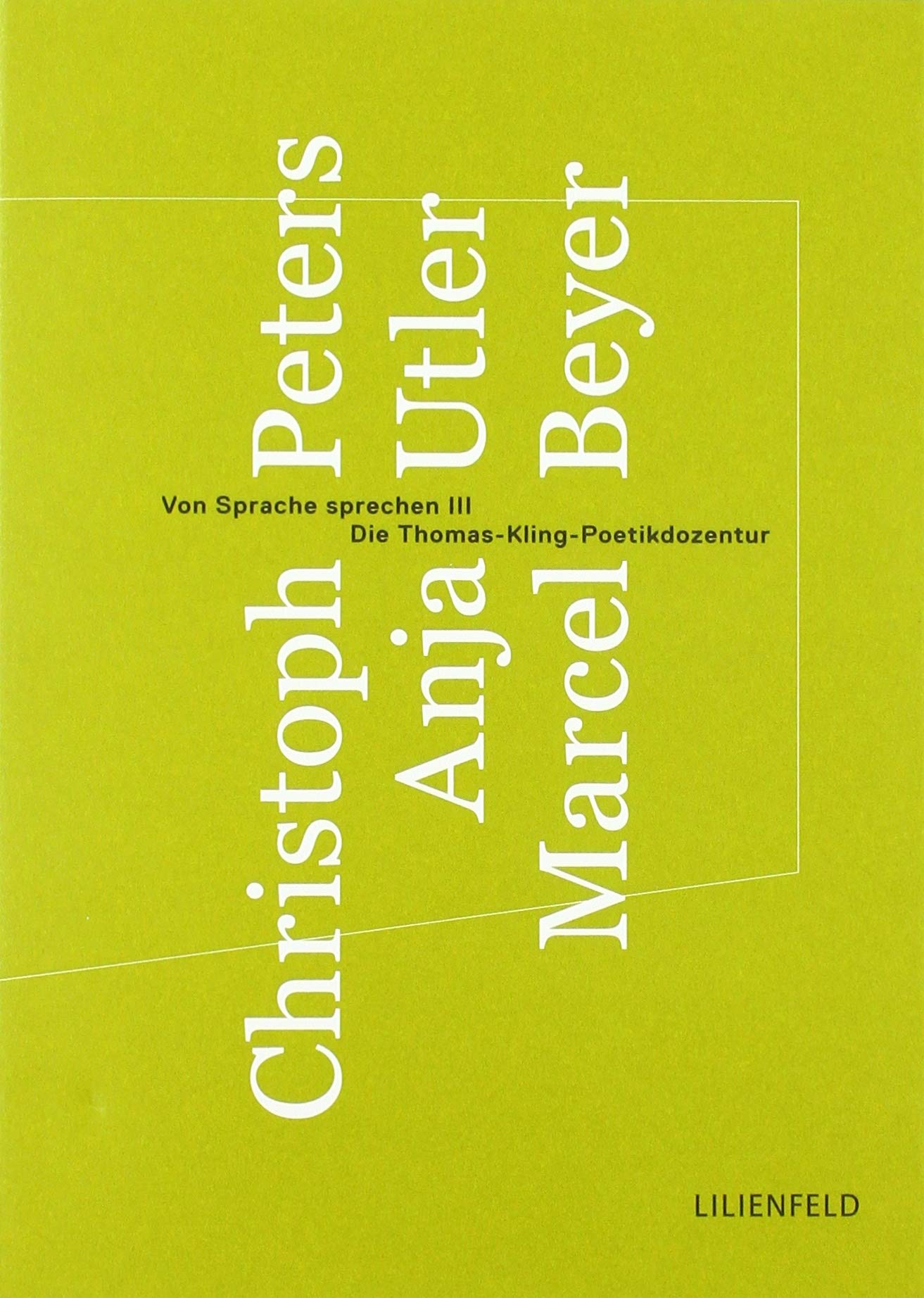 Von Sprache sprechen III book