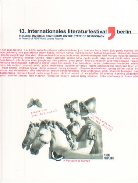 A postcard to Europe: Katalog internationales literaturfestival 2013 Contemporary literature
