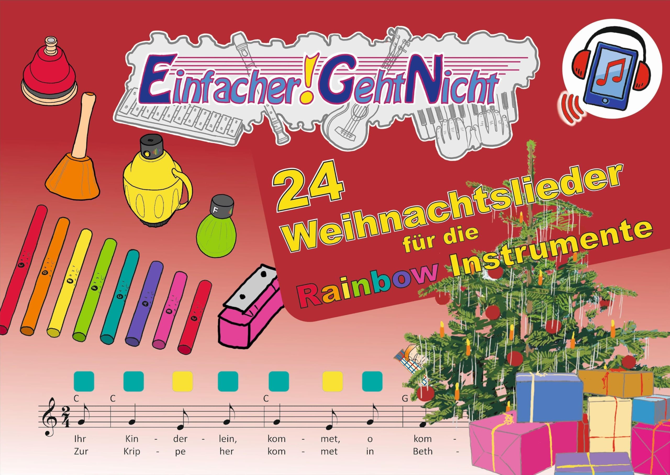 Einfacher!-Geht-Nicht: 24 Weihnachtslieder für die RAINBOW Instrumente (+Play-Along-Streaming) | LeuWa Sheet Music