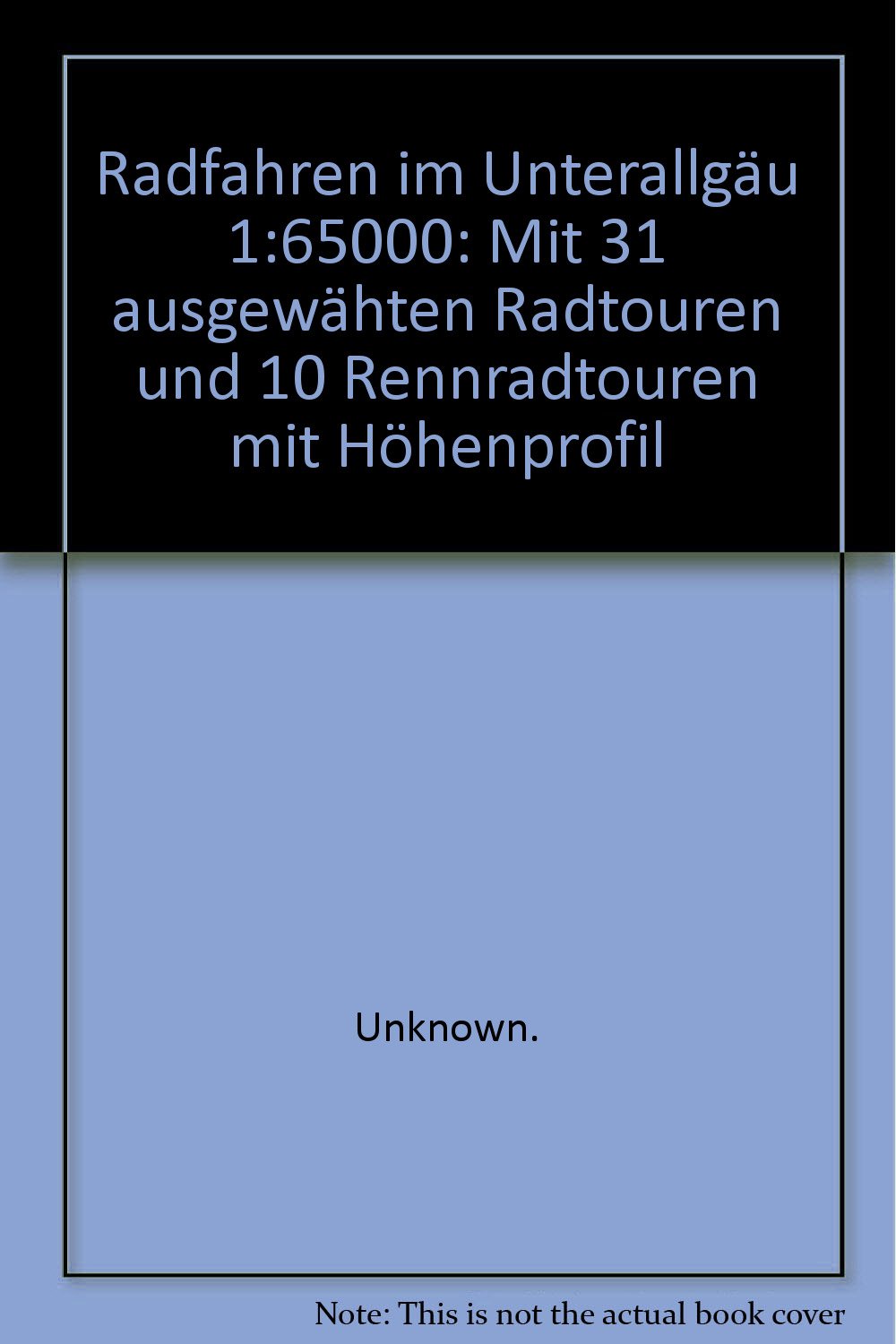 Radfahren im Unterallgäu 1:65000 book