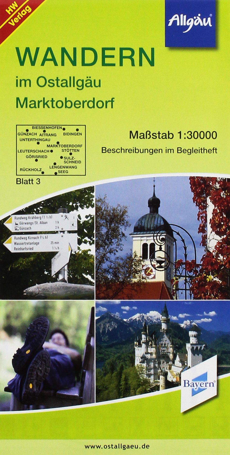 Wandern im Ostallgäu 3 / Marktoberdorf 1 : 30 000 Maps & Plans