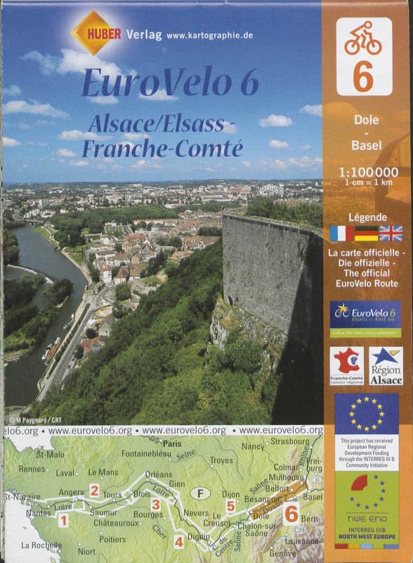 HUBER N°6 ALSACE FRANCHE-COMTE A VELO / 68607 (KAARTEN/CARTES MICHELIN) Leisure, Home & Garden