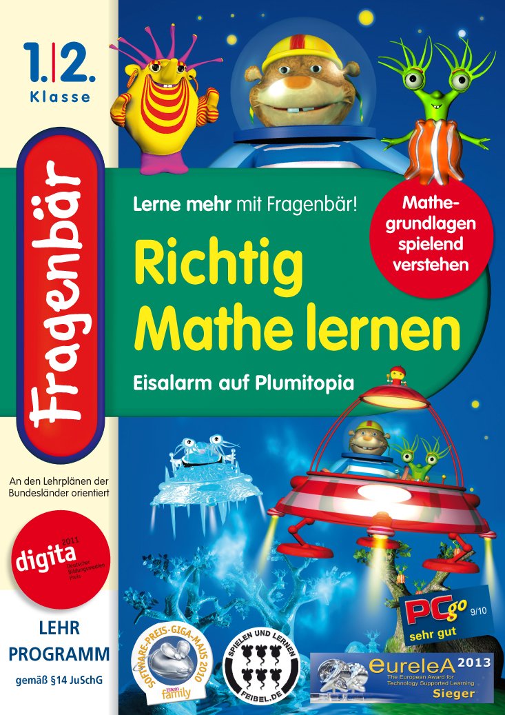 Fragenbär: Richtig Mathe lernen 1./2. Klasse, 1 CD-ROMEisalarm auf Plumitopia. Für Windows Win7, Vista, XP Learning