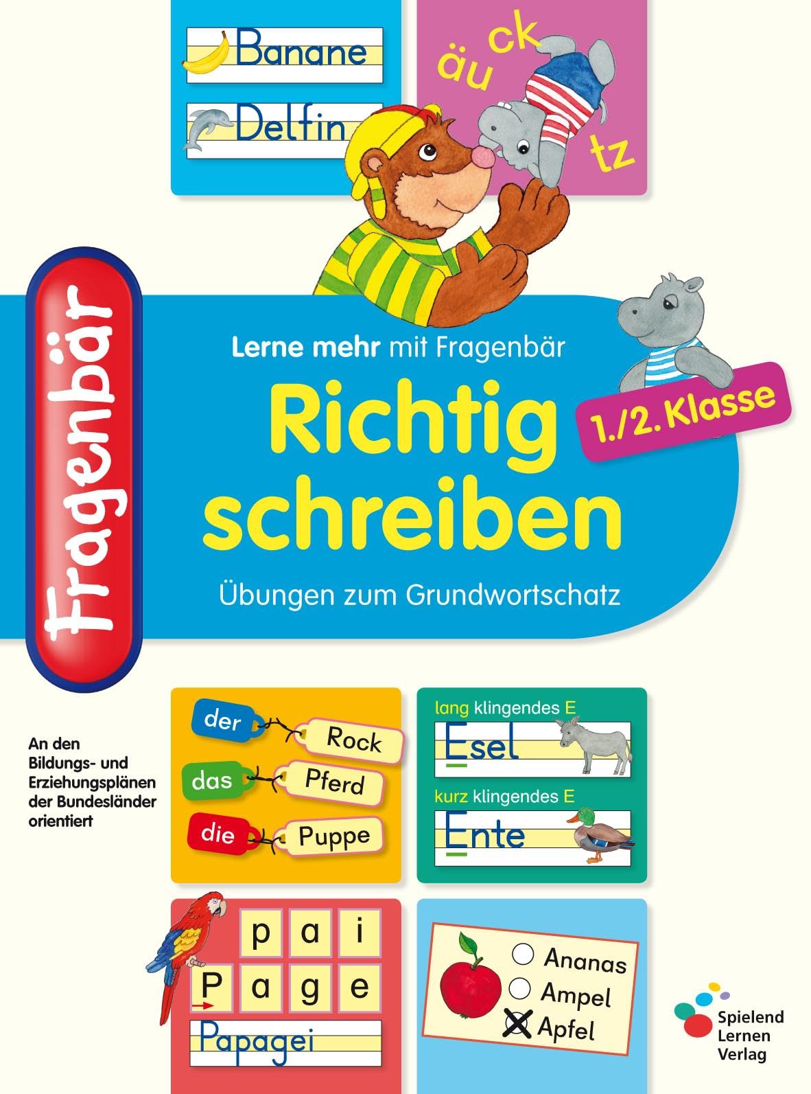 Fragenbär - Richtig schreiben 1./2. Klasse: Übungen zum Grundwortschatz (Lerne mehr mit Fragenbär) Education & Training